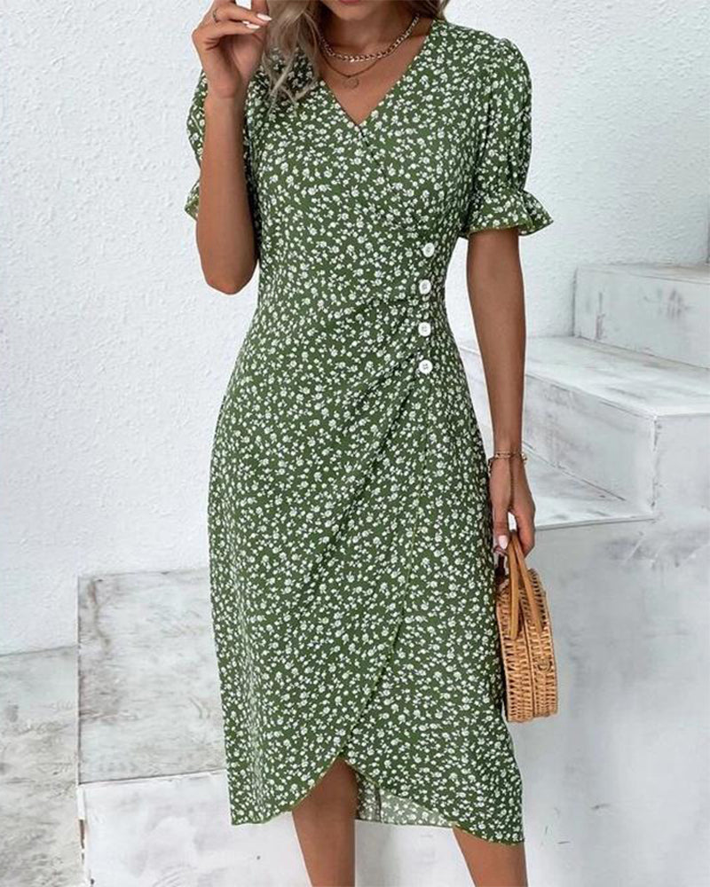 Robe avec Imprimé Floral