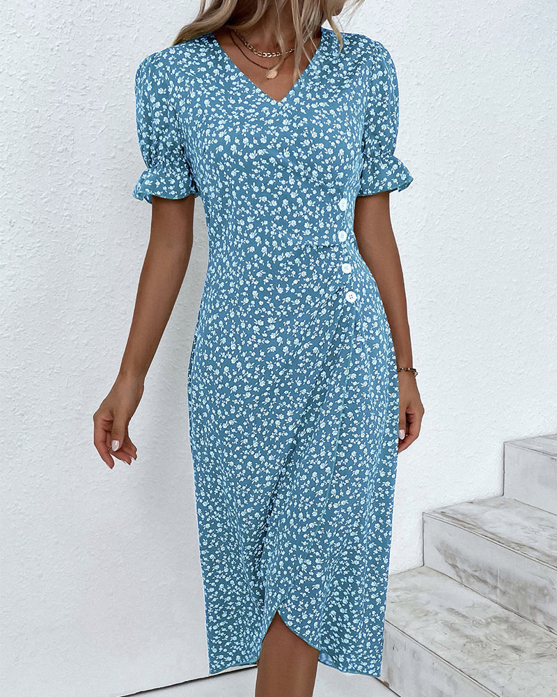 Robe avec Imprimé Floral
