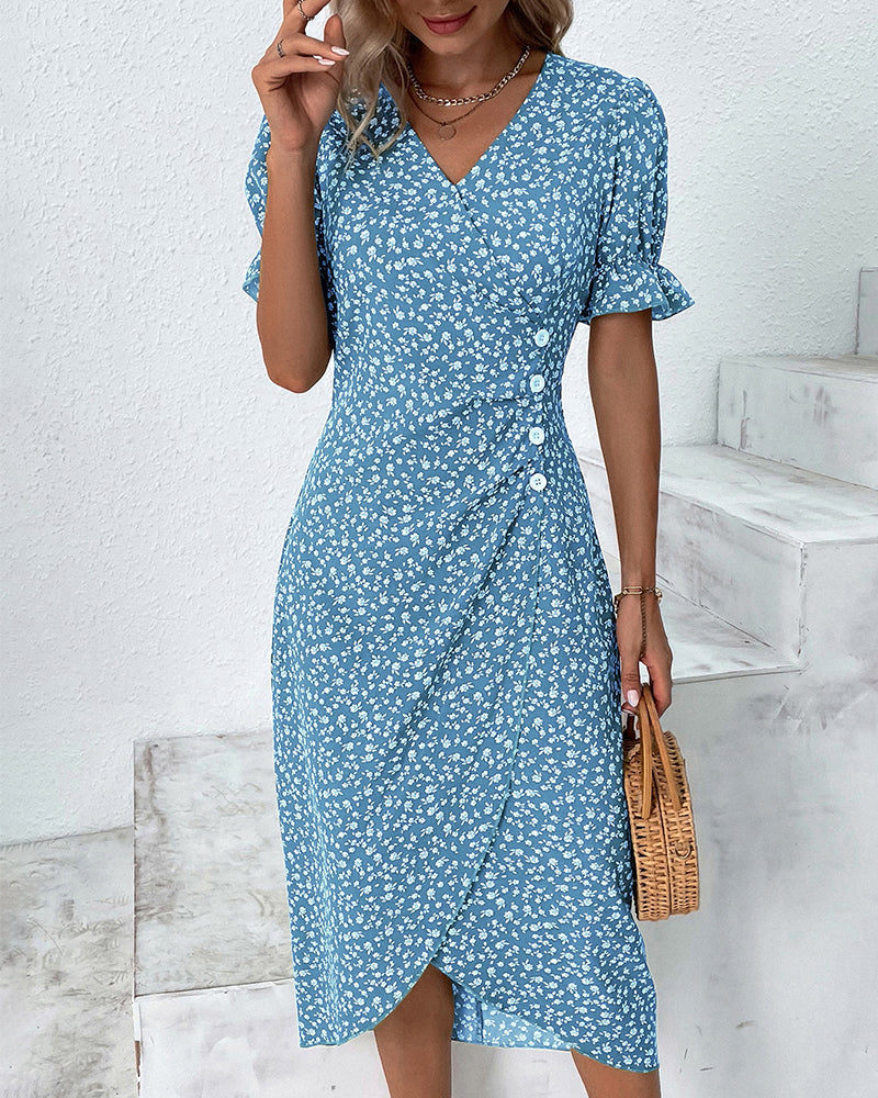 Robe avec Imprimé Floral
