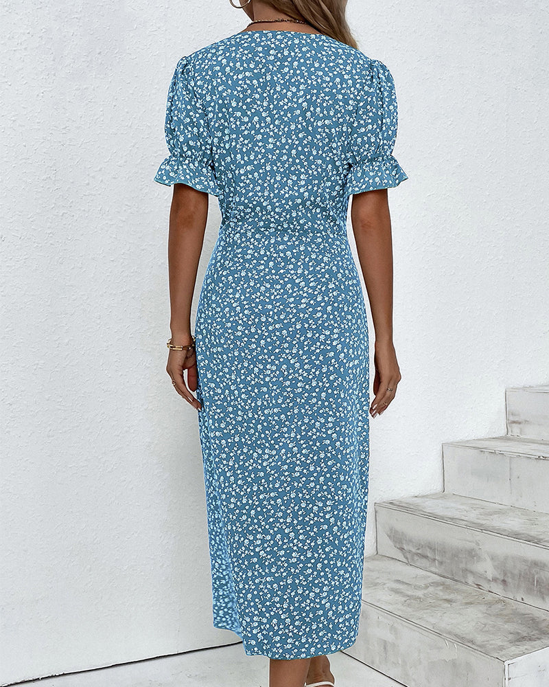 Robe avec Imprimé Floral