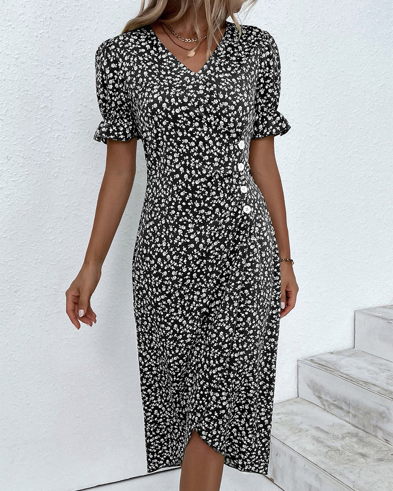 Robe avec Imprimé Floral