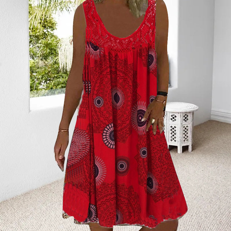 Robe d'Été Sans Manches Grande Taille