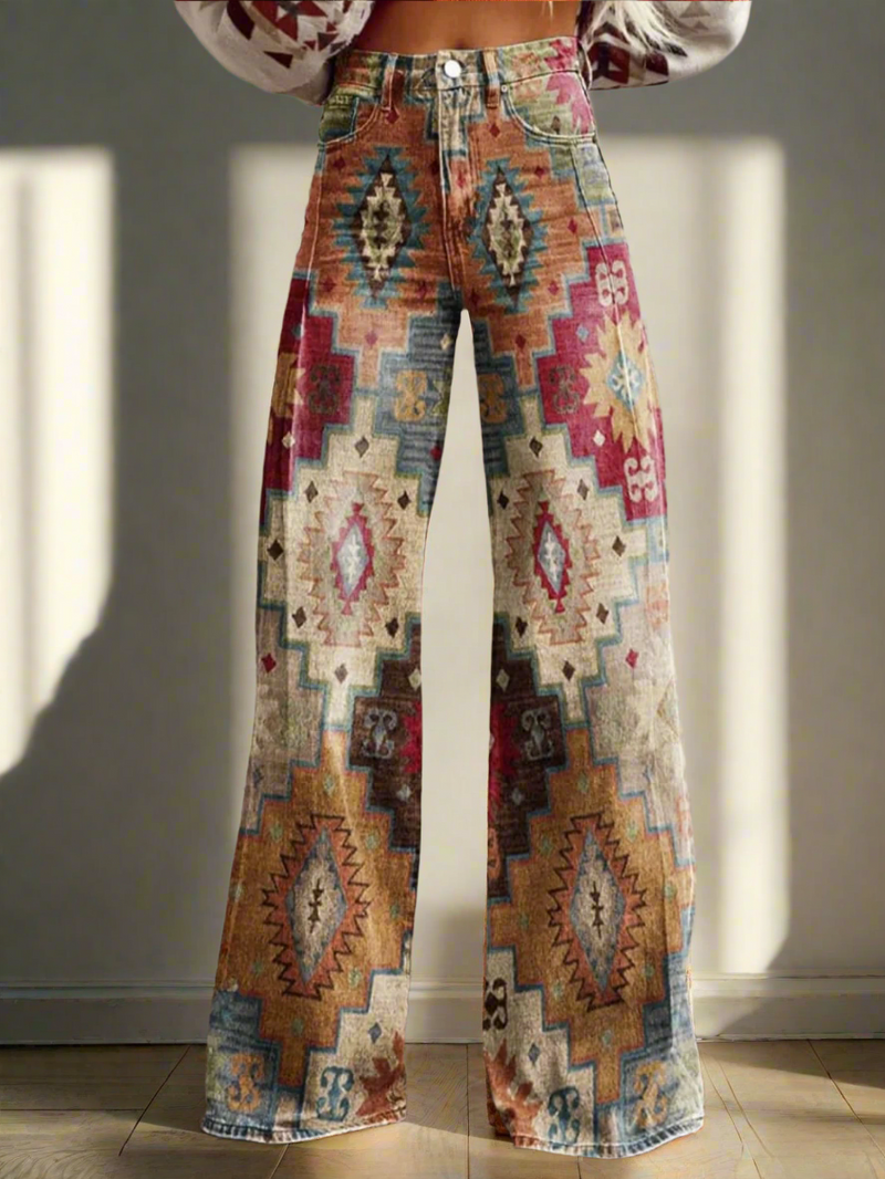 Pantalon Baggy Boho Vintage Femme
