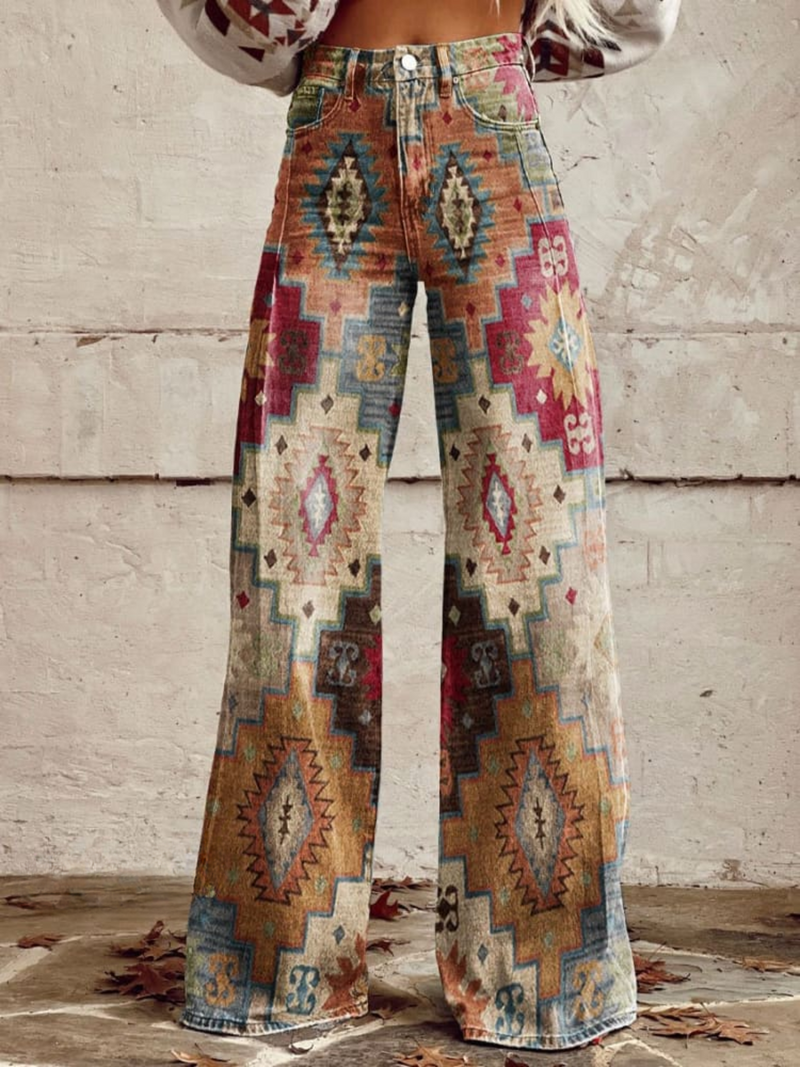 Pantalon Baggy Boho Vintage Femme