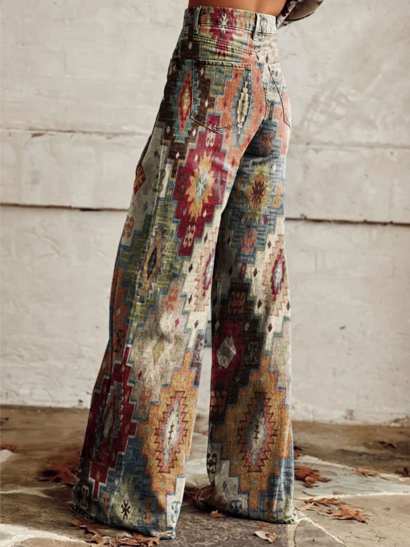 Pantalon Baggy Boho Vintage Femme