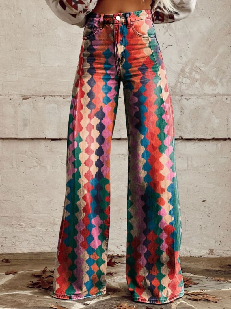 Pantalon Bohème Ample Femme