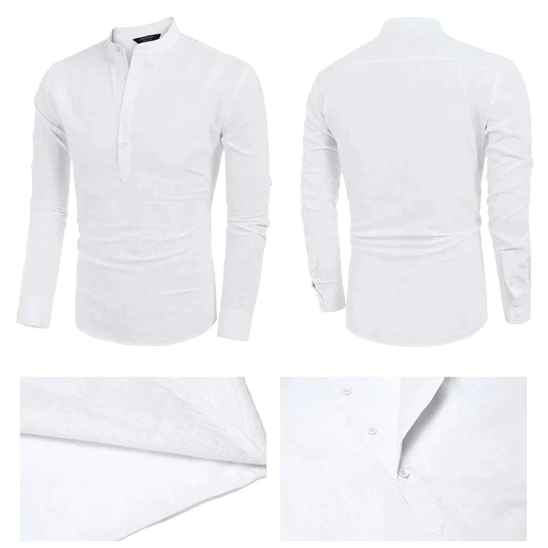 Chemise décontractée en coton et lin pour un confort optimal