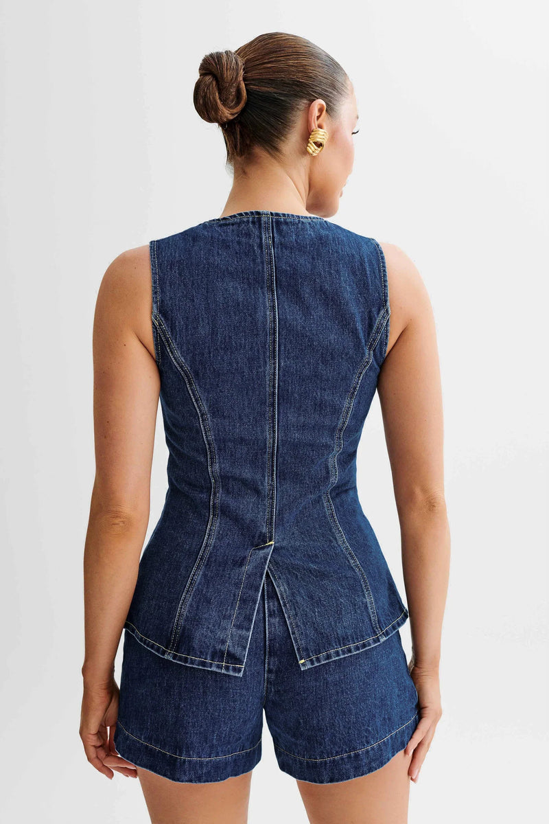 Veste en Jean Boutonnée Élégante et Confortable