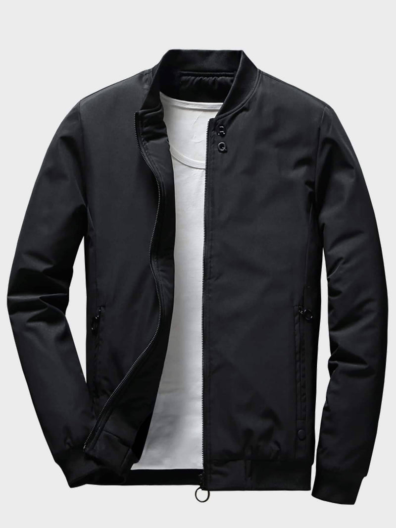 Veste en polaire avec col baseball et fermeture éclair élégante et confortable