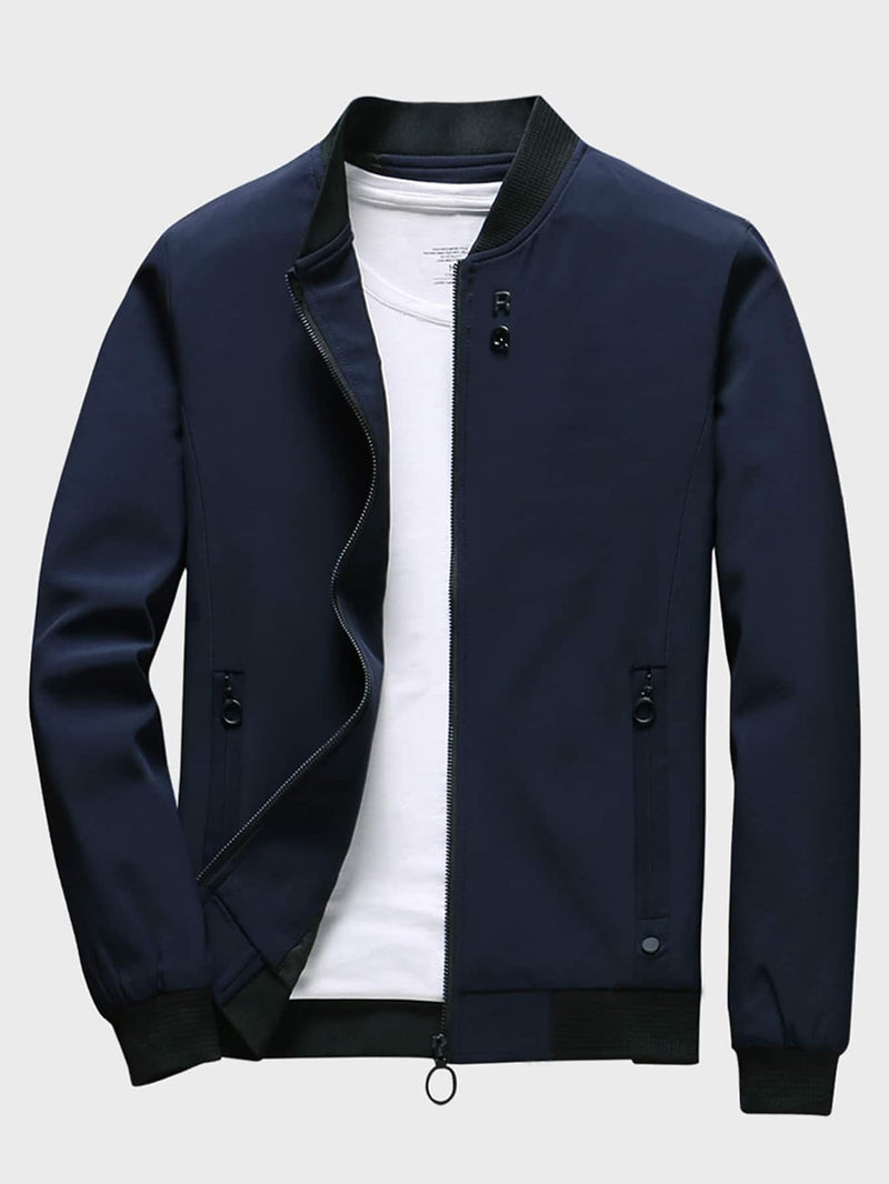 Veste en polaire avec col baseball et fermeture éclair élégante et confortable