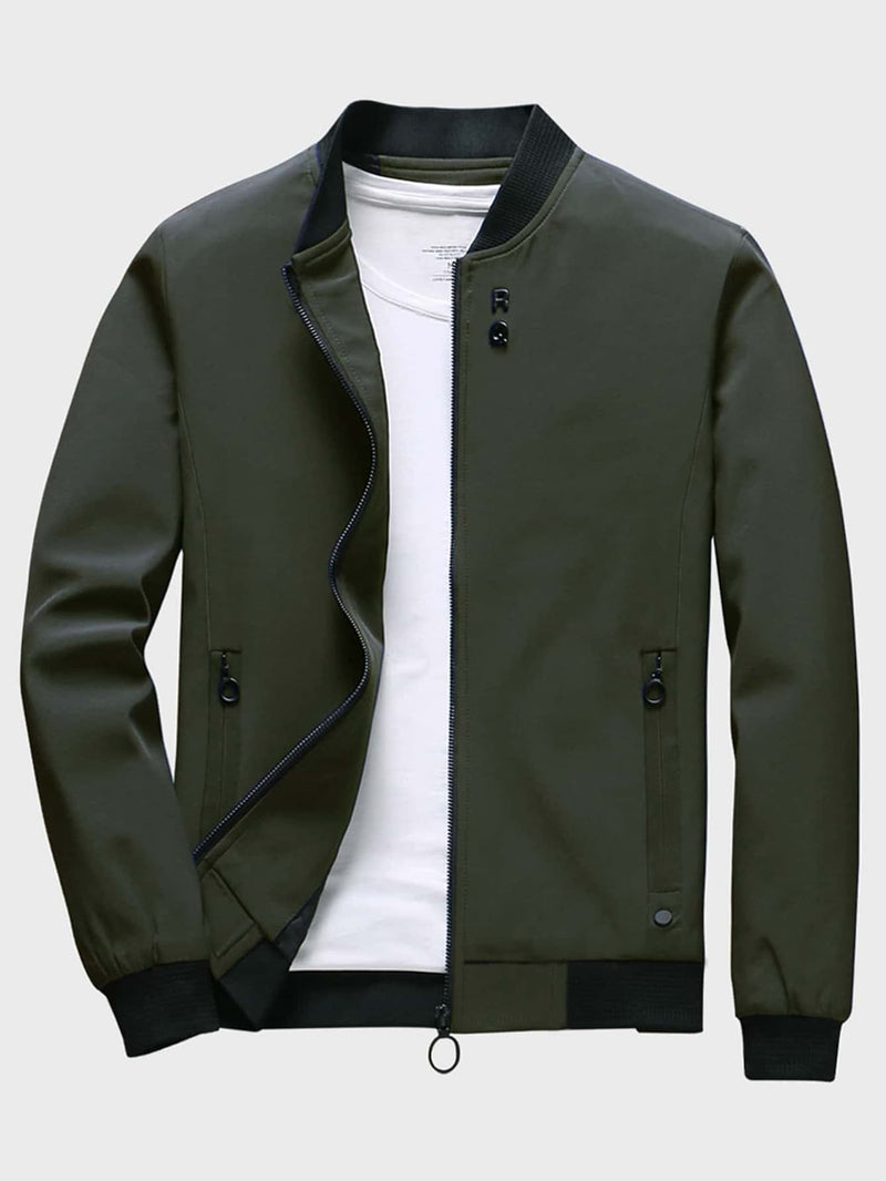 Veste en polaire avec col baseball et fermeture éclair élégante et confortable