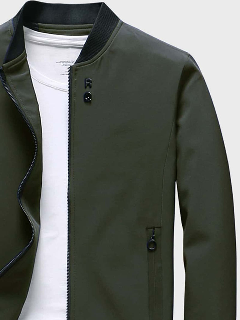 Veste en polaire avec col baseball et fermeture éclair élégante et confortable