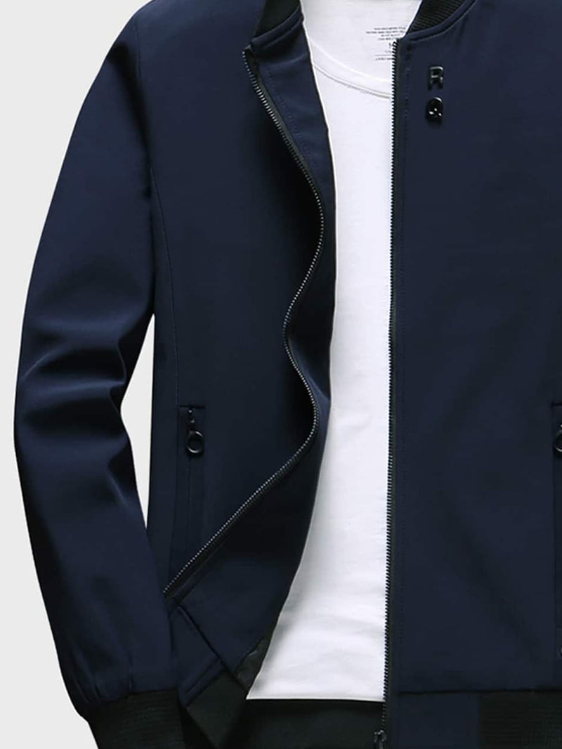 Veste en polaire avec col baseball et fermeture éclair élégante et confortable