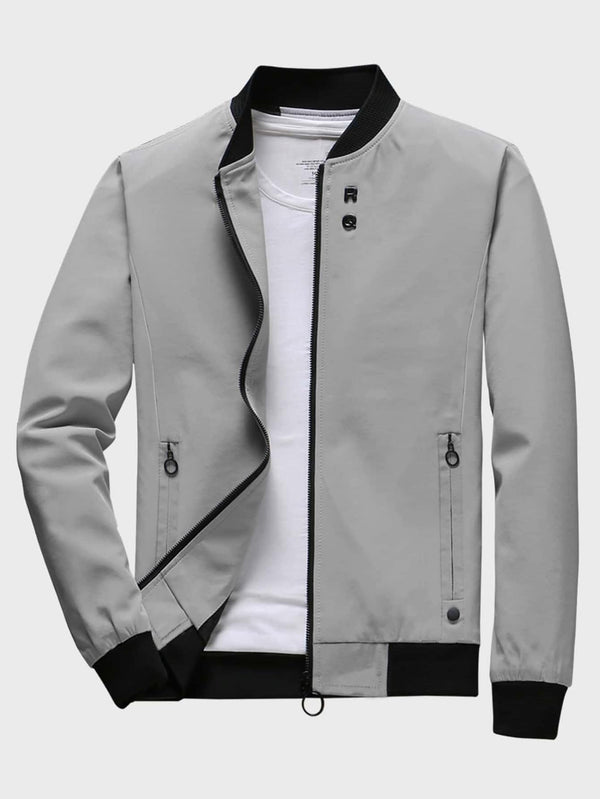 Veste en polaire avec col baseball et fermeture éclair élégante et confortable