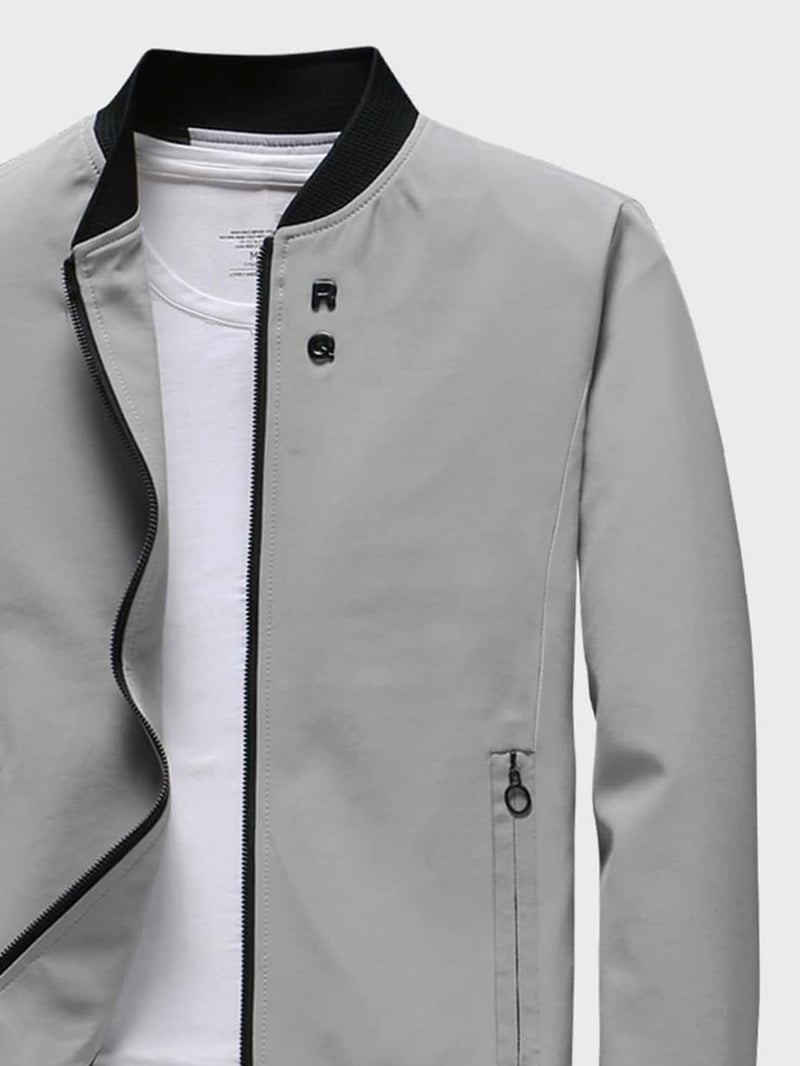 Veste en polaire avec col baseball et fermeture éclair élégante et confortable