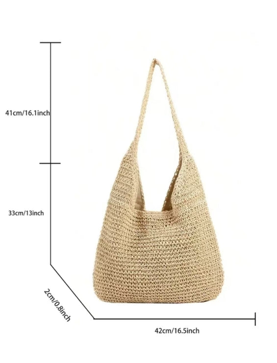 Sac à épaule en paille tendance