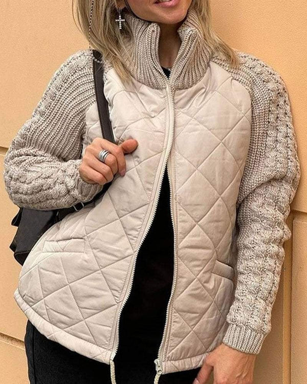 Veste en tricot décontractée avec fermeture éclair