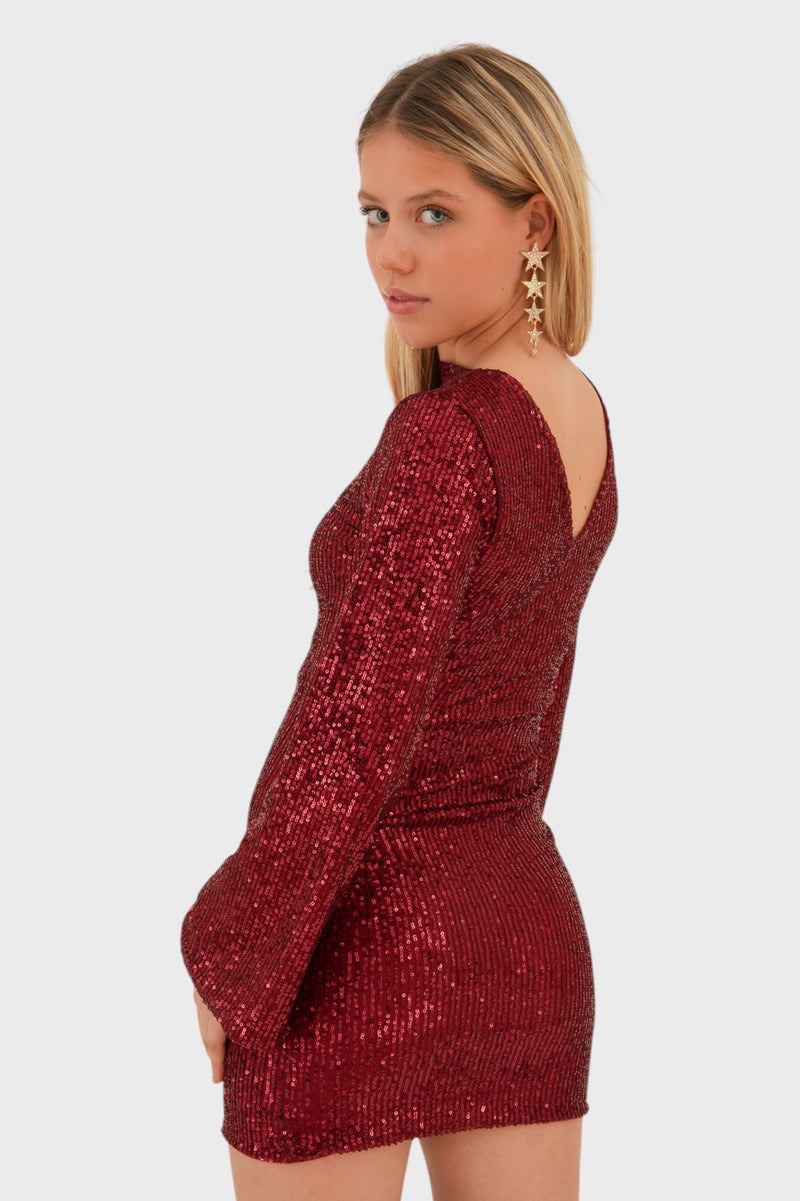 Robe Shine Rouge Élégante et stylée pour toutes les occasions spéciales