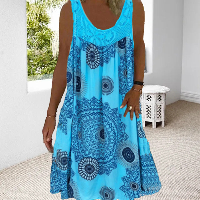 Robe d'Été Sans Manches Grande Taille