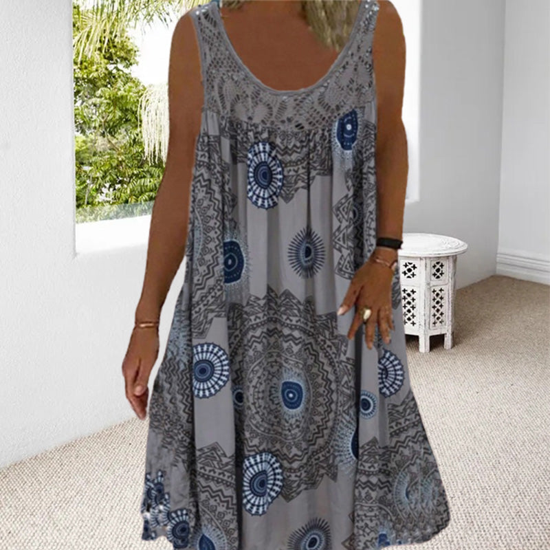 Robe d'Été Sans Manches Grande Taille