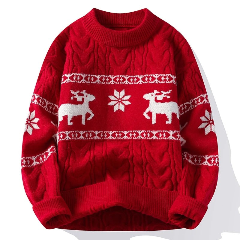 Pull de Noël confortable avec motif de renne
