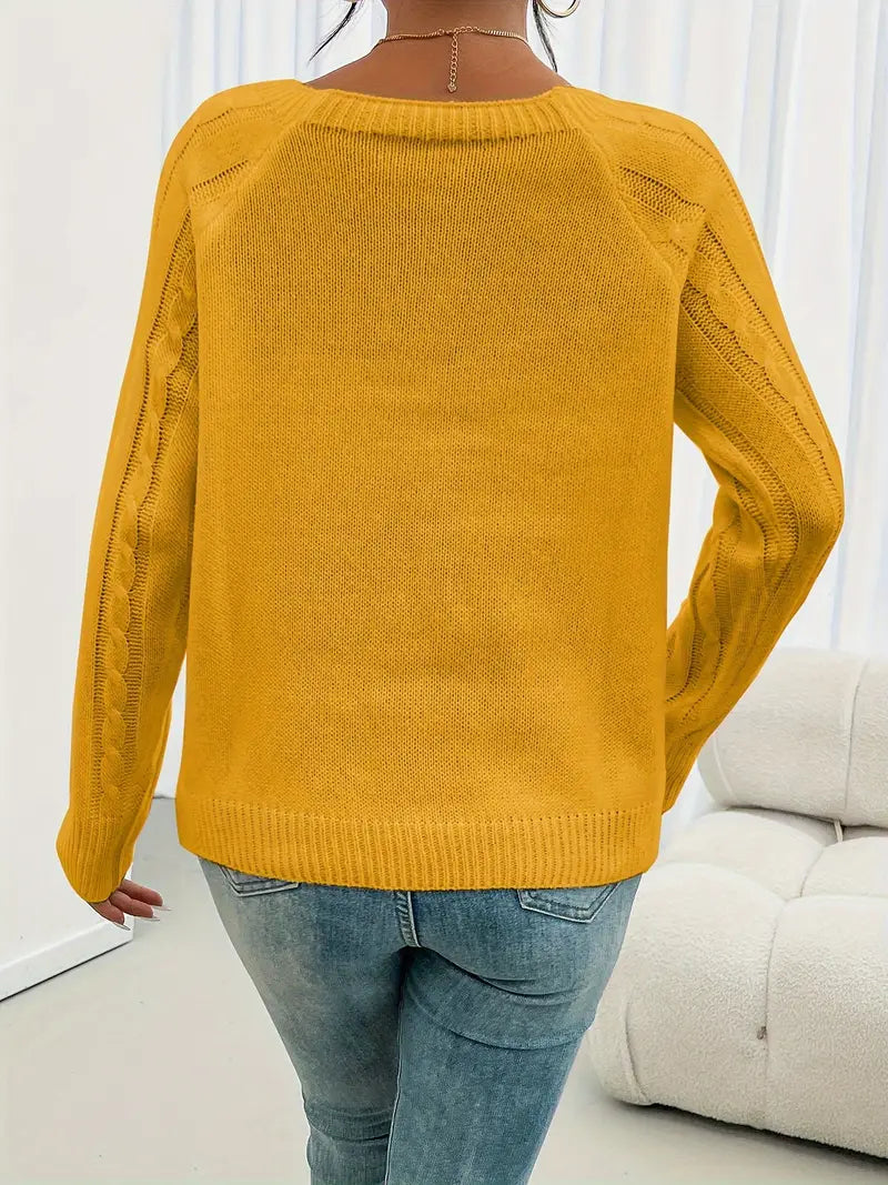 Pull casual avec motif tricoté pour un look élégant au quotidien