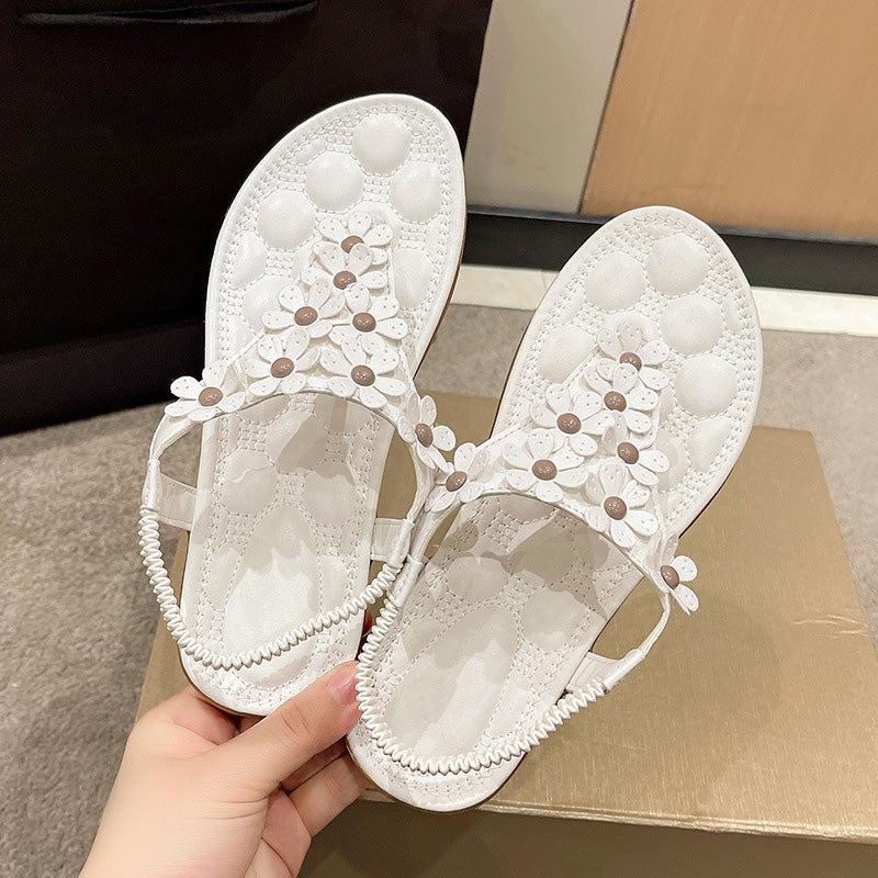 Chaussons en Fleurs Élégants pour un Usage Décontracté