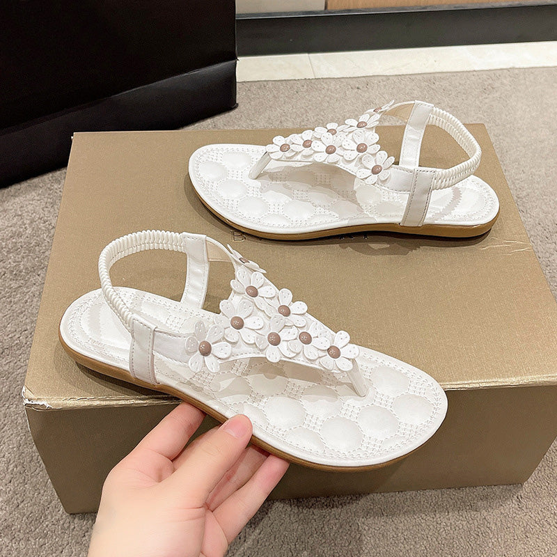 Chaussons en Fleurs Élégants pour un Usage Décontracté