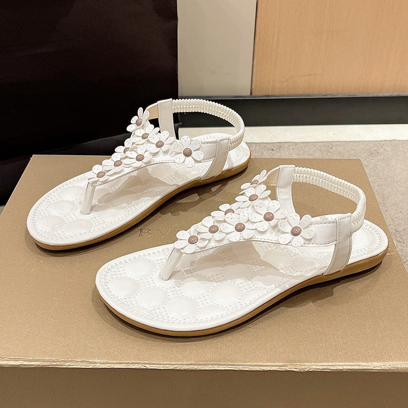 Chaussons en Fleurs Élégants pour un Usage Décontracté