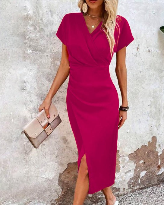 Robe de soirée élégante avec fente printanière
