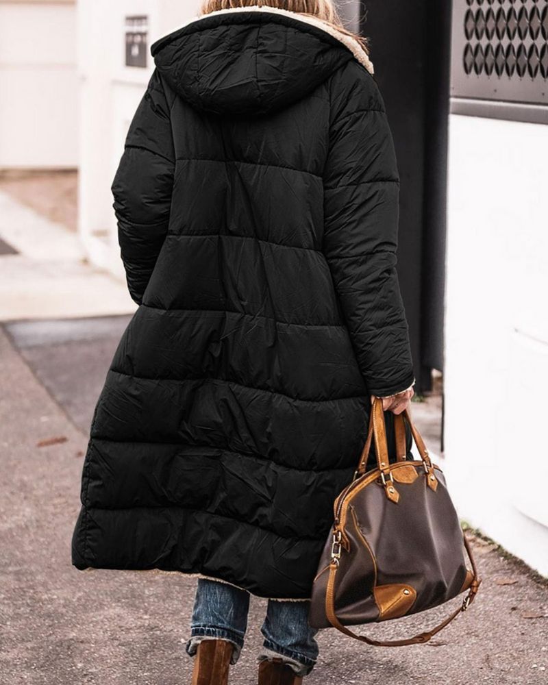 Manteau réversible long en fourrure pour un look élégant