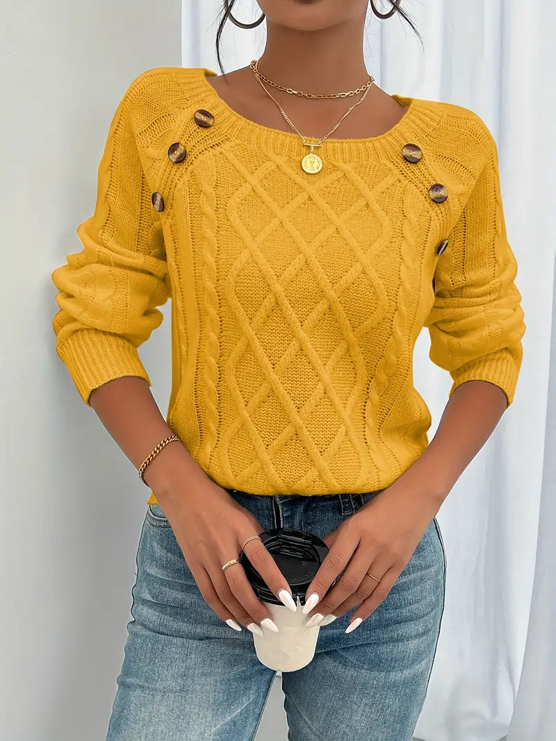 Pull casual avec motif tricoté pour un look élégant au quotidien