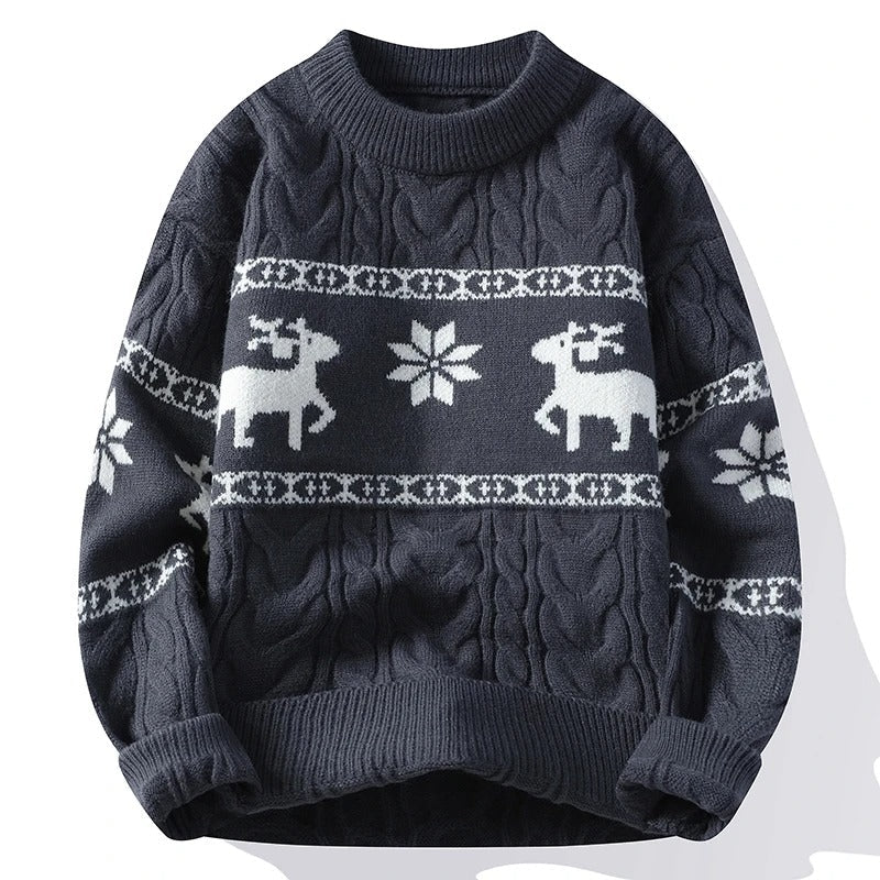 Pull de Noël confortable avec motif de renne