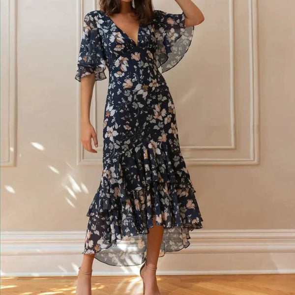 Robe maxi fleurie élégante et confortable pour toutes les occasions