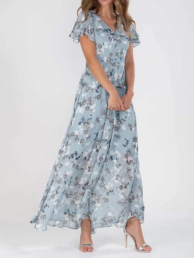 Robe midi élégante à fleurs – Parfaite pour un style raffiné et romantique