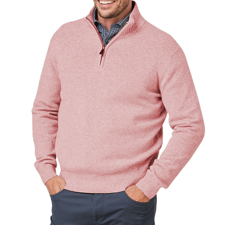 Pull pour homme avec fermeture éclair trois-quarts