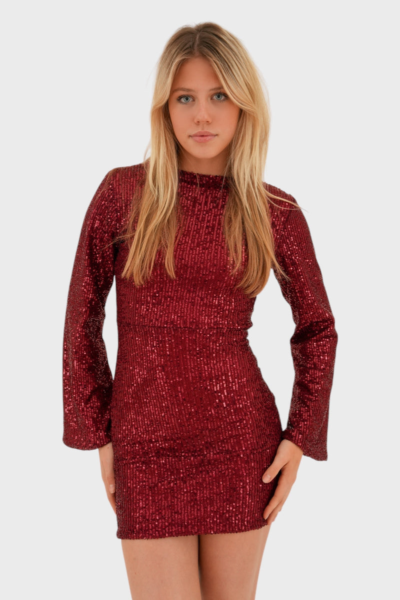 Robe Shine Rouge Élégante et stylée pour toutes les occasions spéciales