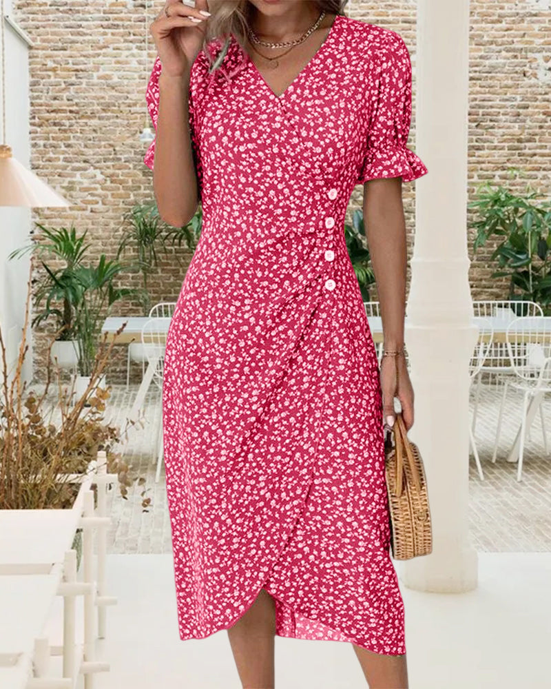 Robe avec Imprimé Floral