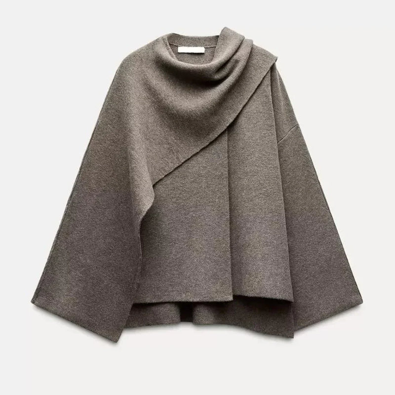 Manteau en laine élégant avec Cape – Pour toutes les occasions