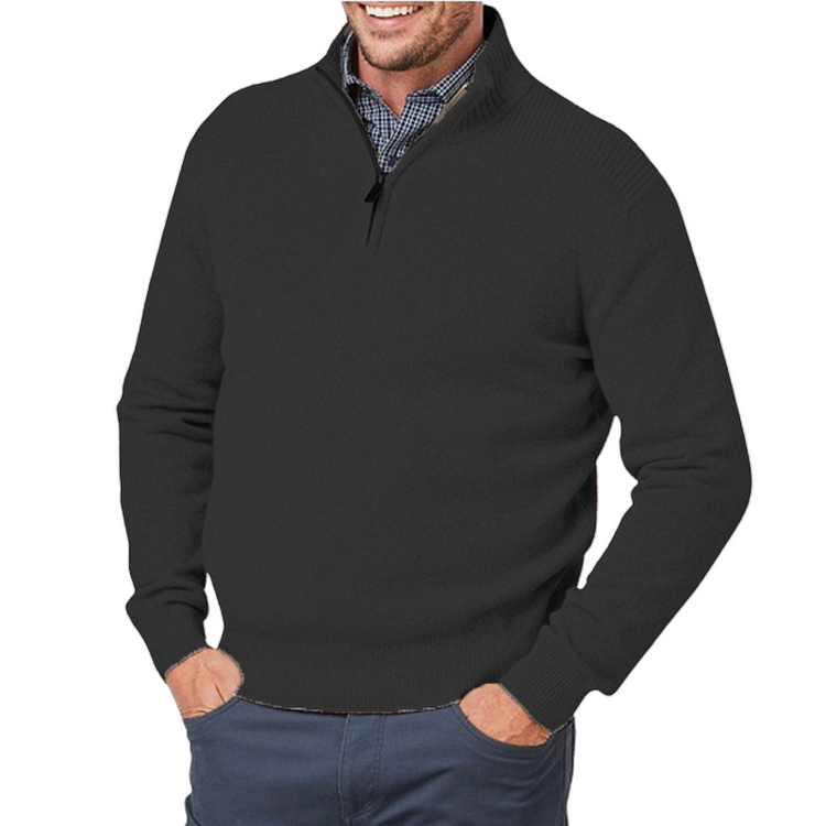 Pull pour homme avec fermeture éclair trois-quarts