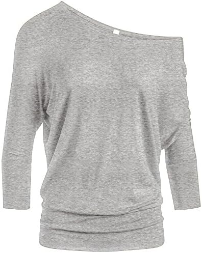 T-shirt à col rond élégant et confortable avec manches 3/4 et taille élastiquée