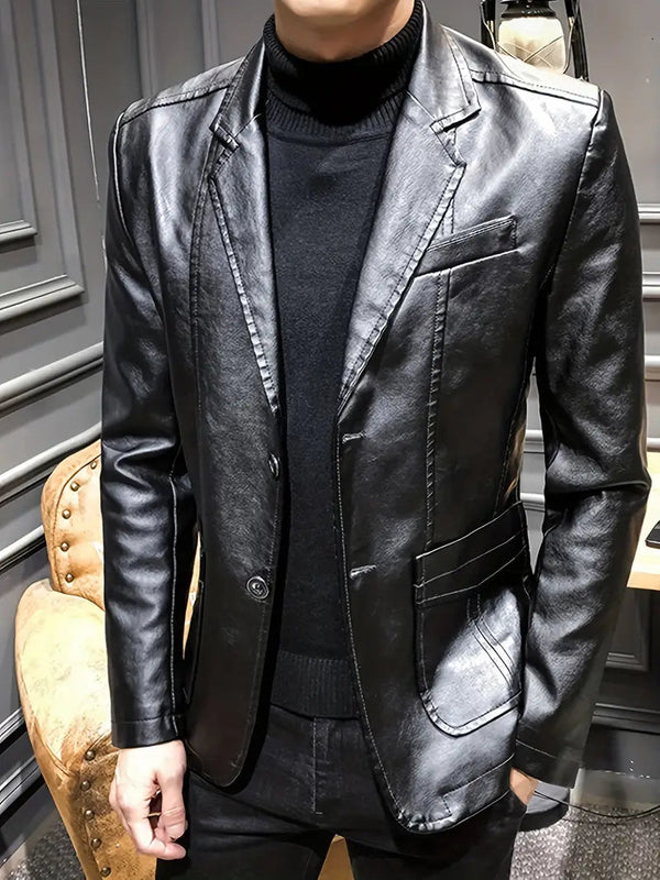 Veste en cuir élégante et tendance pour homme