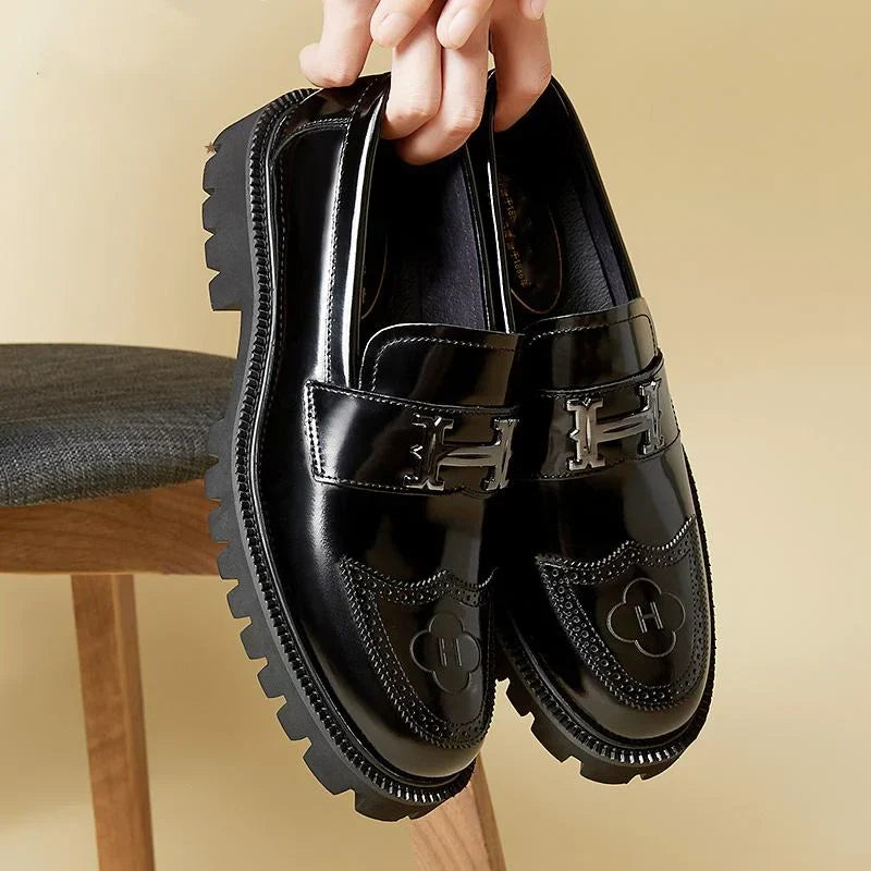 Chaussures en cuir confortables et orthopédiques pour hommes