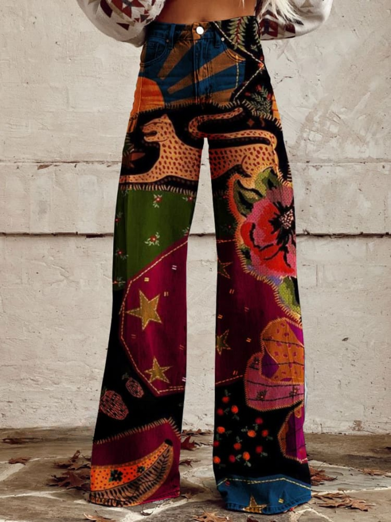 Pantalon Boho Vintage Femme