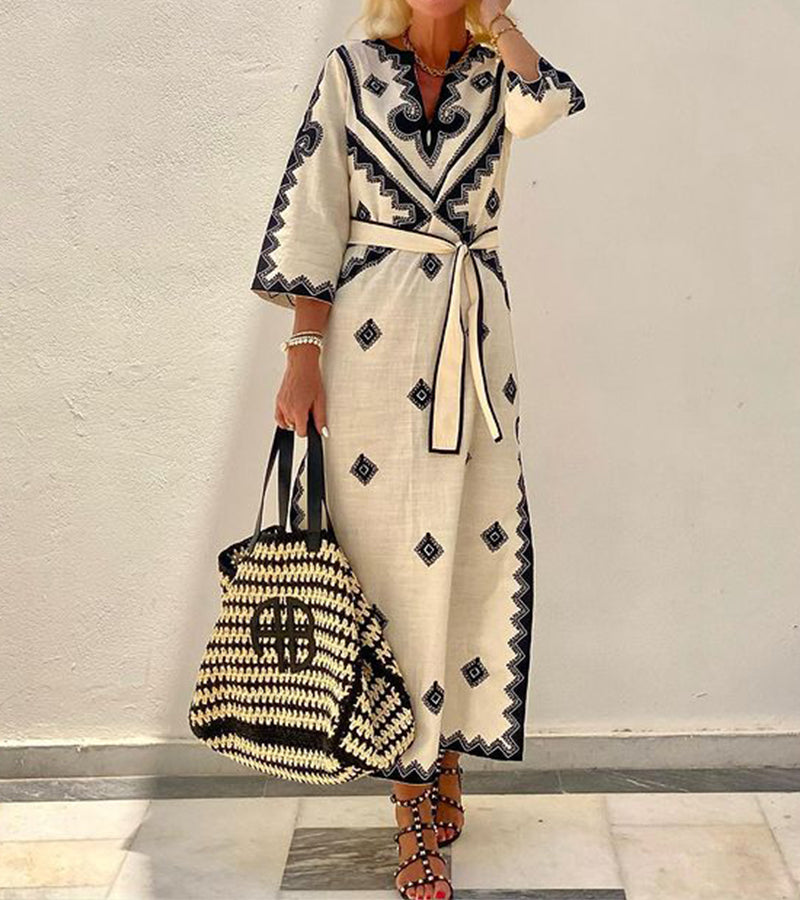 Robe Beige Élégante - Style Intemporel et Confort