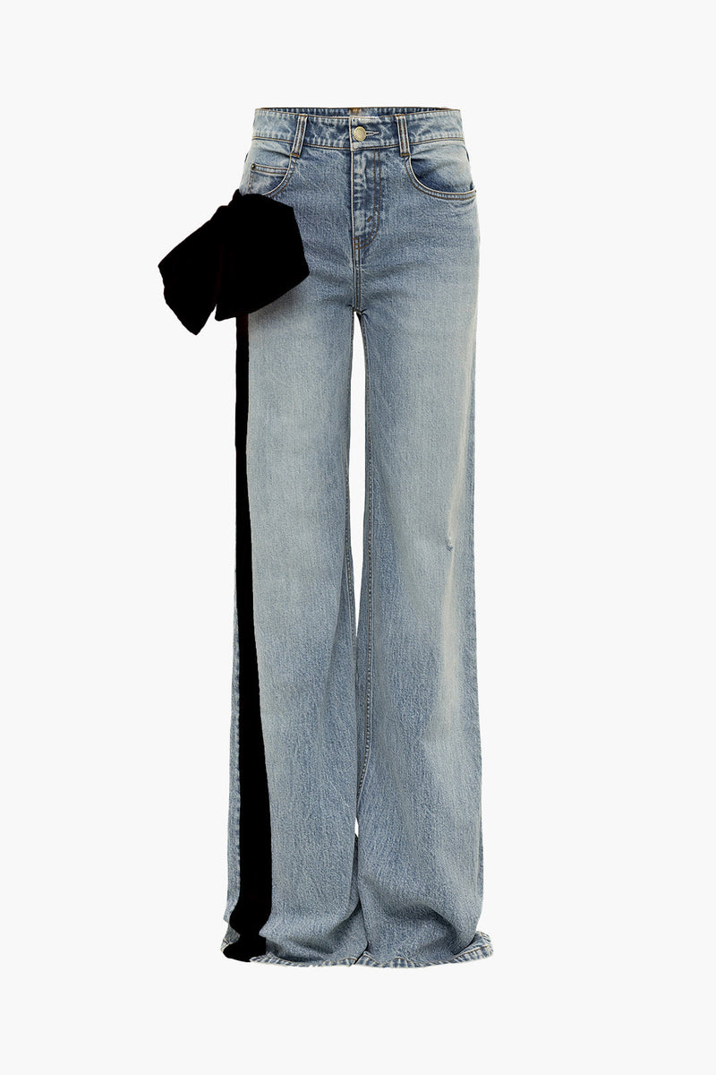 Jean avec Détail Nœud Chic et Élégant