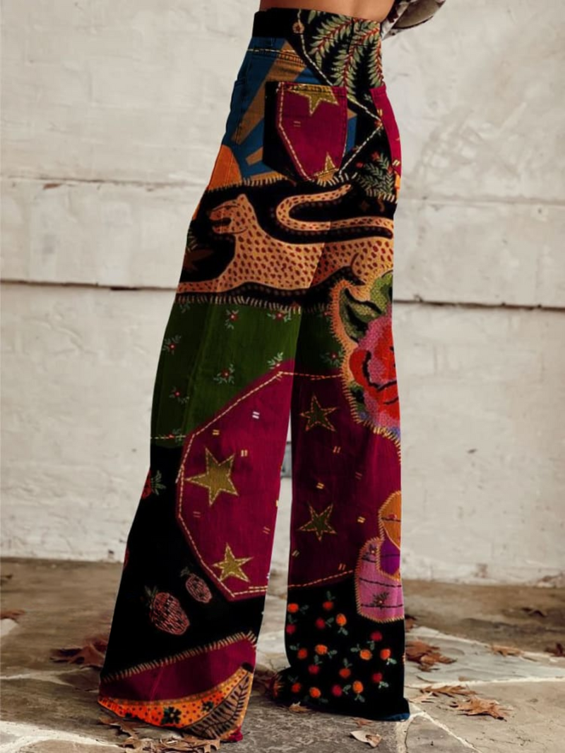 Pantalon Boho Vintage Femme