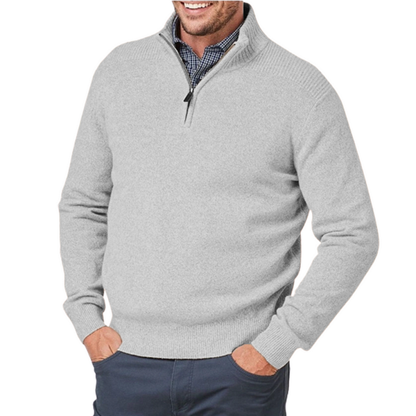 Pull pour homme avec fermeture éclair trois-quarts