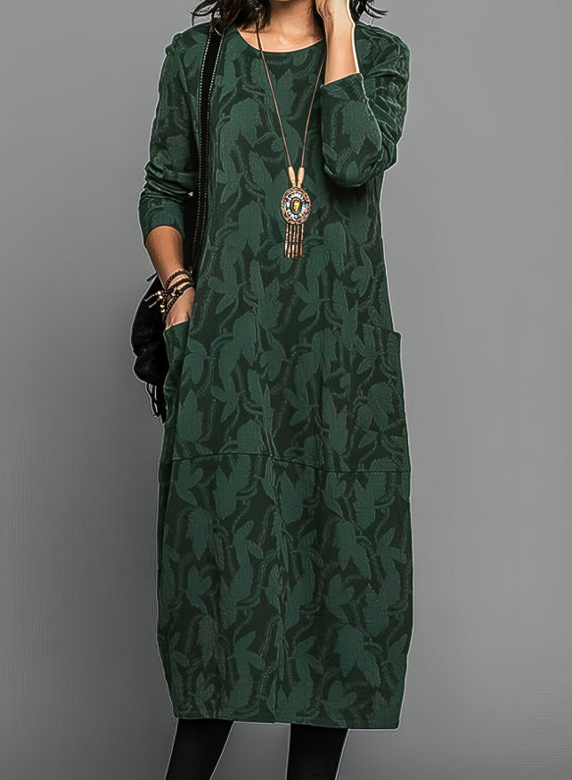 Robe d'hiver décontractée à col rond pour femme