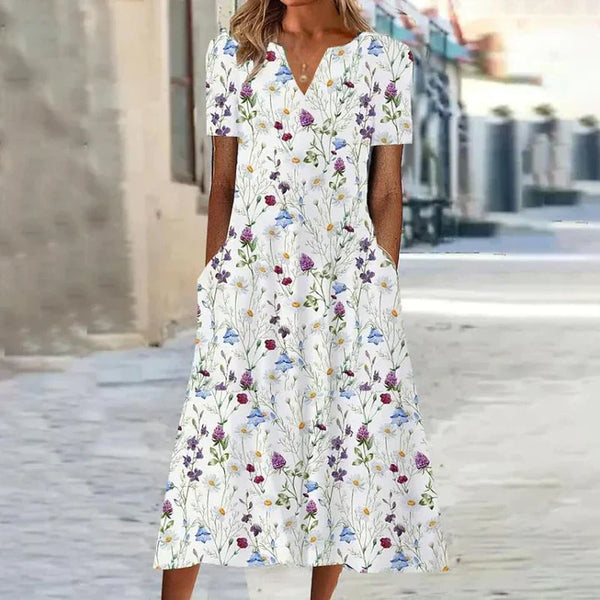 Robe décontractée Elisabeth avec imprimé floral pour un style quotidie